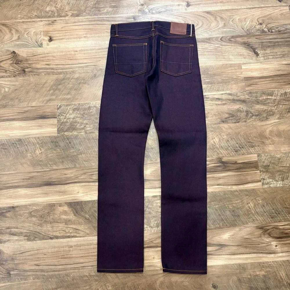 Gustin Jeans Mens 33x34 Red Fire Slim Fit Selvedge Denim #321 USA UNWASHED